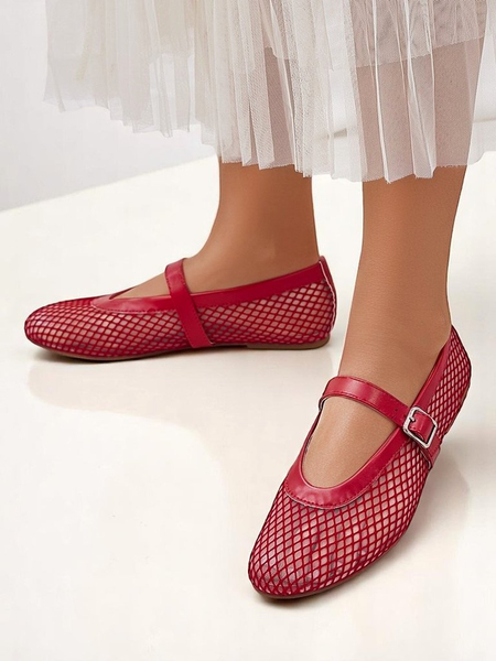 Royalfashion Damen-Ballerinas mit Cut-out und Riemchen Naommi