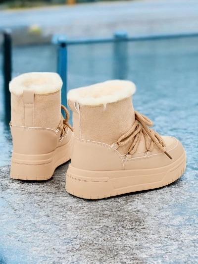 Royalfashion Damen Schnürschnee stiefel Moniuc