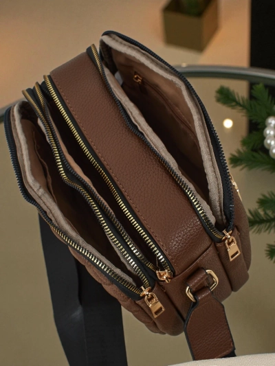 Gesteppte kleine Damenhandtasche aus Öko-Leder Corinne