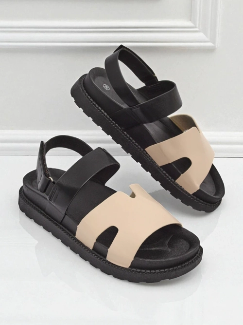 Сандалі жіночі на танкетці Hera Azzurro з екошкіри графітові на літо