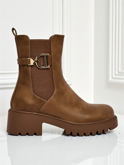 Höhere Damenstiefeletten aus Öko-Leder Ovella
