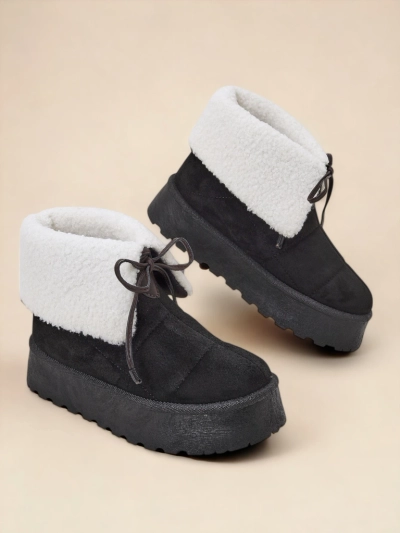 Royalfashion Damen Schnürschnee-Stiefel Wdeno