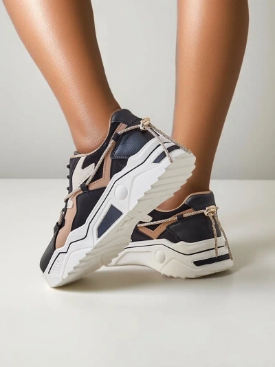 Royalfashion Damen Plattform Sport Sneakers Viela