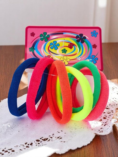 Royalfashion Набір з 6 різнокольорових резинок для волосся Colora