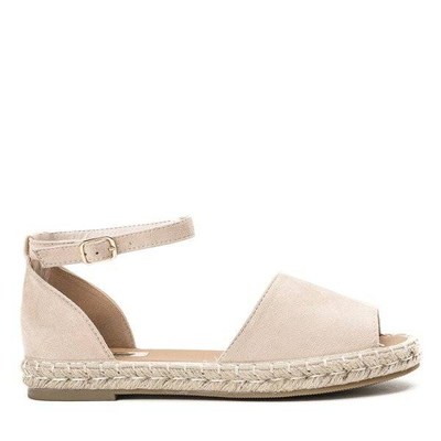 OUTLET Beige Espadrilles mit Velino-Schnitt - Schuhe