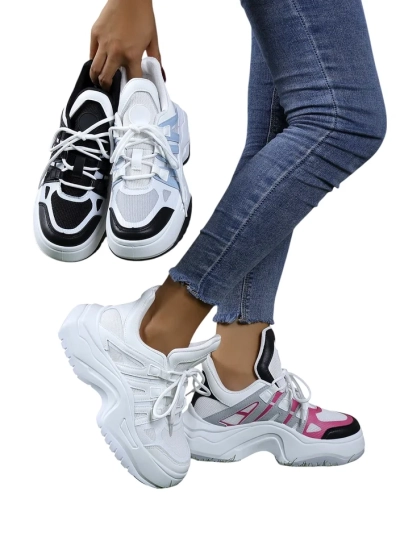 Royalfashion Damen sportliche Sneakers auf dickerer Sohle Loness
