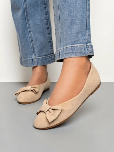 Royalfashion Damen-Ballerinas mit einer Schleife Abroes