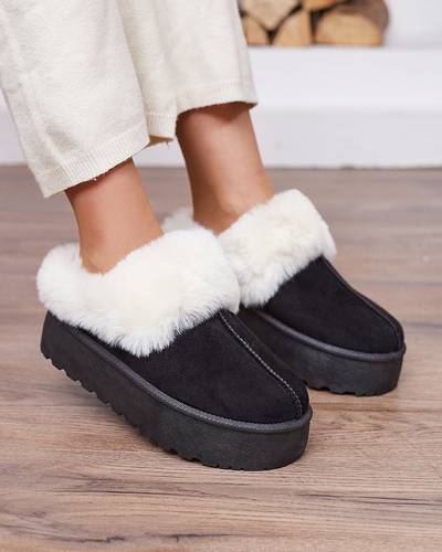 Royalfashion Hellbraune Damenschuhe a'la Schneestiefel mit Ornament Parisela