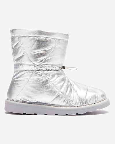 Silberne Damen Isolierte Stiefel a'la Schneestiefel Kaliolen - Footwear
