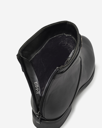 Damenstiefel mit Goldverzierung in Schwarz Hontes- Footwear