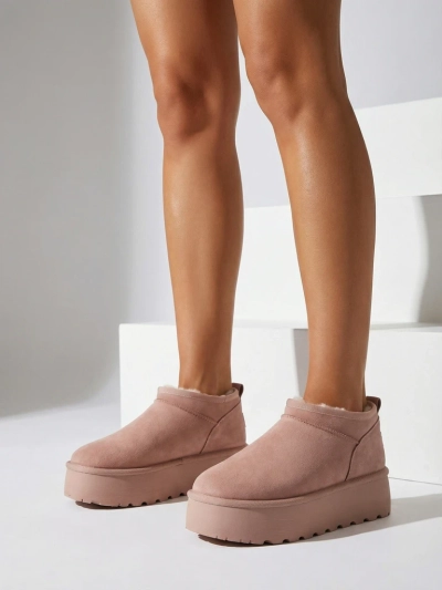 Royalfashion Damen Kurzstiefel a'la Schneestiefel Ozozi