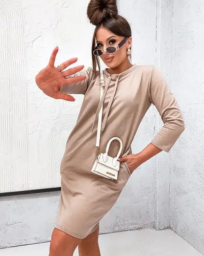 Royalfashion Baumwoll Damenstoff Mini-Kleid