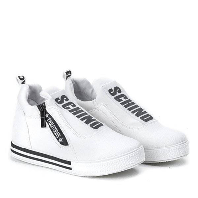 OUTLET Білі кросівки із закритим клином Schino - Взуття