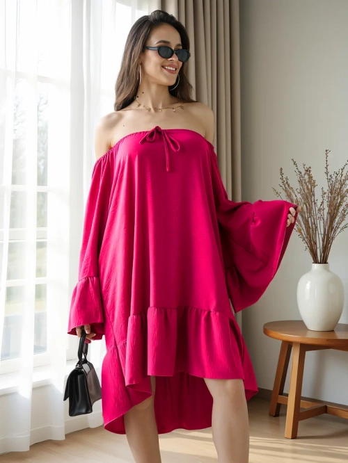 Royalfashion жіноча сукня у стилі іспанського з рюшем, оверсайз