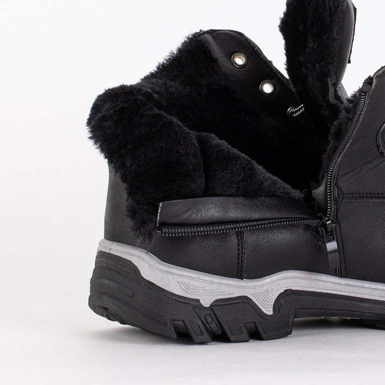 Schwarze Herren Winterstiefel von Omitsok - Schuhe