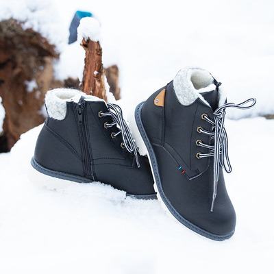 Schwarze isolierte Tiptop-Stiefel für Jungen - Footwear