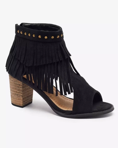 Damen Quasten-Sandalen in schwarz Dovsi- Footwear