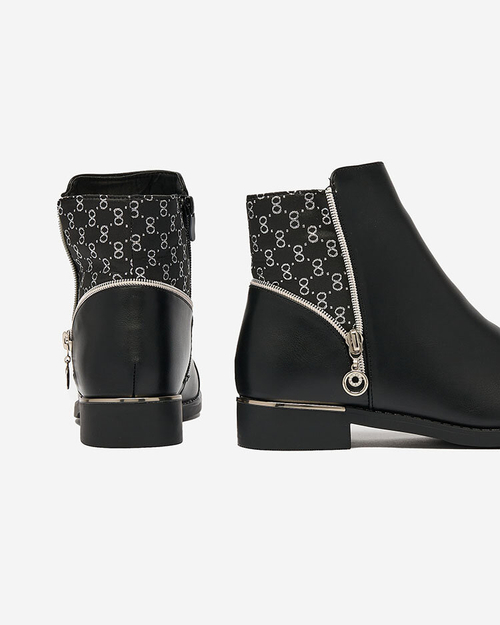 Royalfashion Чорні жіночі черевики a'la sztyblety Orlaa