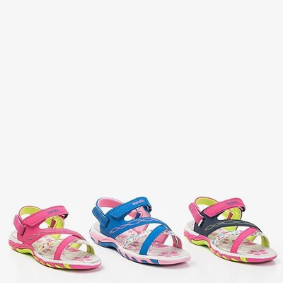 Dunkelblaue und rosa Mädchensandalen Esteban - Footwear