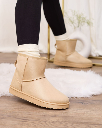 Royalfashion Damenstiefel a'la Schneestiefel in beige Regodo