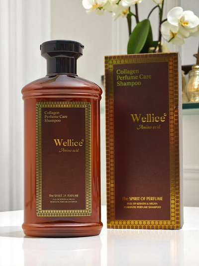 Wellice Parfümiertes Shampoo mit Aminosäuren glättet und spendet dem Haar Feuchtigkeit