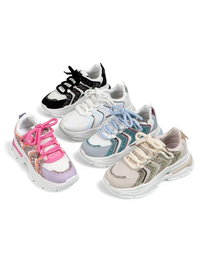 Royalfashion Damen Sportliche Plateau Sneakers Angello