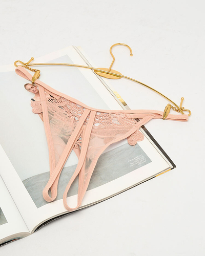 Royalfashion Lace Damen-Tanga-Höschen in Beige