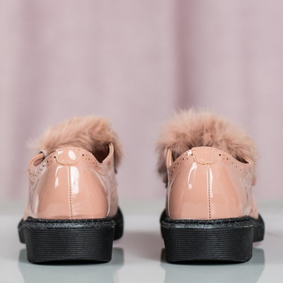 Rosa Damenschuhe mit Missuri-Fell - Schuhe
