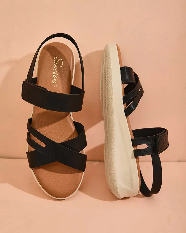 Royalfashion Damen Sinom Sandalen aus Öko-Leder