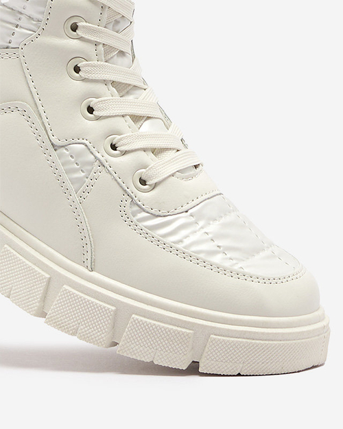 Calista Жіноче Взуття Модні Плоскі Черевики Кремові