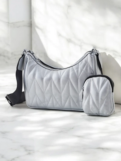 Royalfashion Kleine Damen-Quilt-Tasche mit Geldbörse