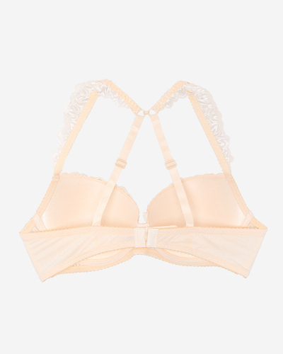 Beige Spitzen-BH für Damen - Unterwäsche