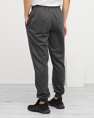 Herren-Jogginghose mit dunkelgrauem Aufnäher - Kleidung