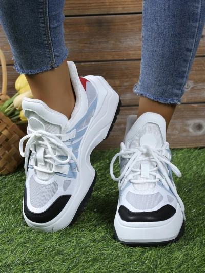 Royalfashion Damen sportliche Sneakers auf dickerer Sohle Loness