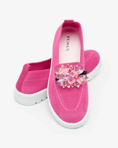 Royalfashion Fuchsia Damen verzierte Halbschuhe Enweta