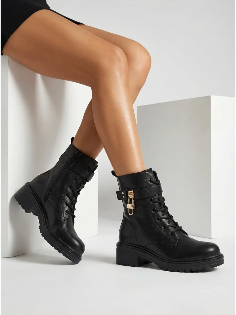 Öko-Leder Damenstiefeletten Taleves