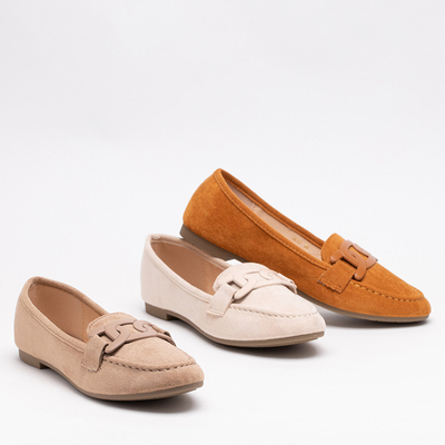 Loafer aus Öko-Wildleder für Damen in der Farbe Reiaka Camel - Schuhe