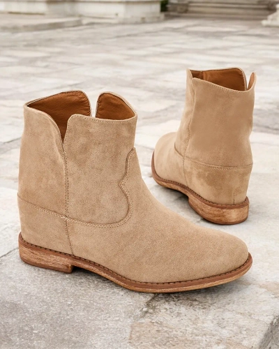 Royalfashion Boots im Cowboy-Stil auf einer überdachten Keilsohle Blueston