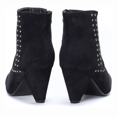 Schwarze Stiefel mit dreieckigem Absatz Lorelei - Footwear