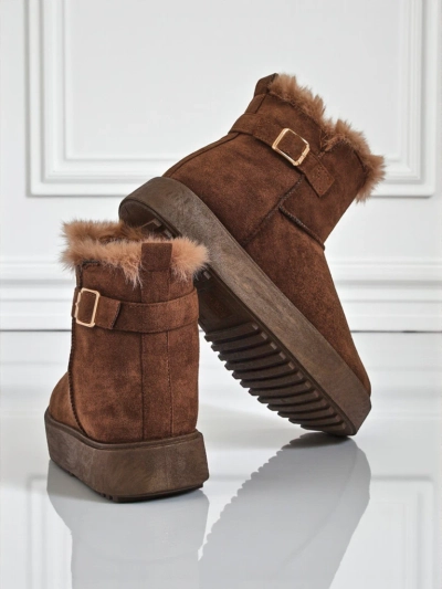 Royalfashion Kurze Damenstiefel im Schneestiefel-Stil Winter Crest
