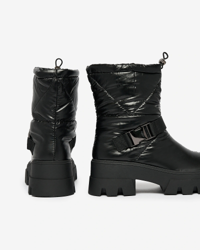 Royalfashion Damen Schlupfstiefel a'la Schneestiefel in schwarz Tyvone