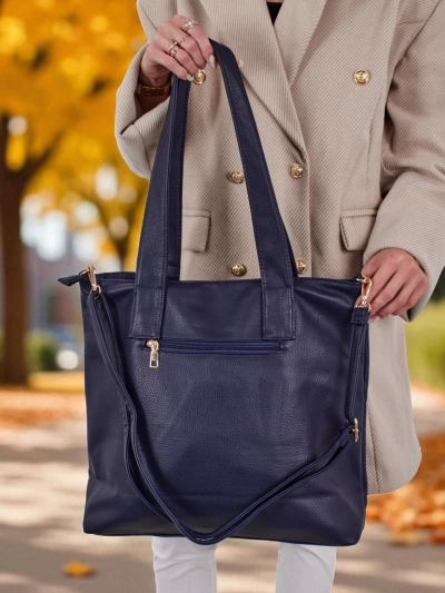 Große Damenhandtasche Shopper Moon Whisper aus Öko-Leder