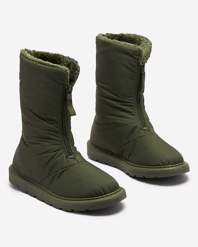 Dunkelgrüne Damenstiefel a'la Schneestiefel Tirigga- Footwear