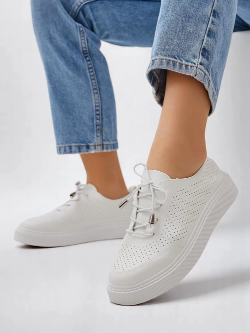 Королівська мода Жіночі перфоровані спортивні туфлі на шнурівці Vaned