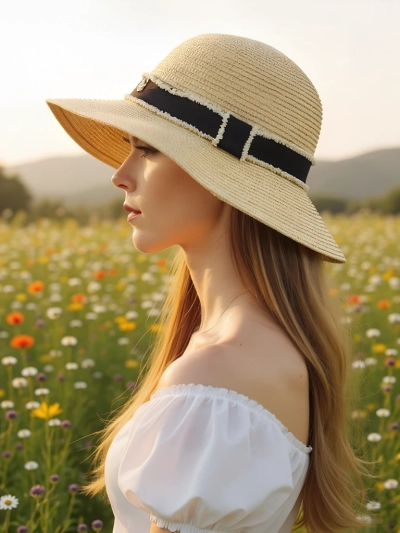 Royalfashion Damen Strohhut Sunny Meadow