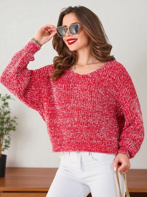 Royalfashion Жіночий светр з блискучою ниткою