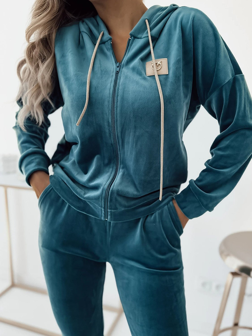 Комплект жіночих велюрових світшотів Royalfashion Turquoise