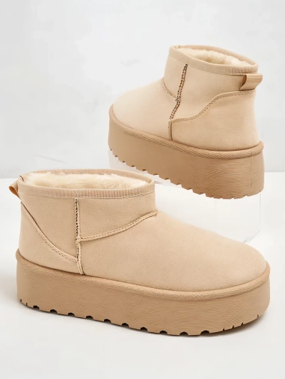Royalfashion Damen Plateau a'la Schneestiefel Dagodo