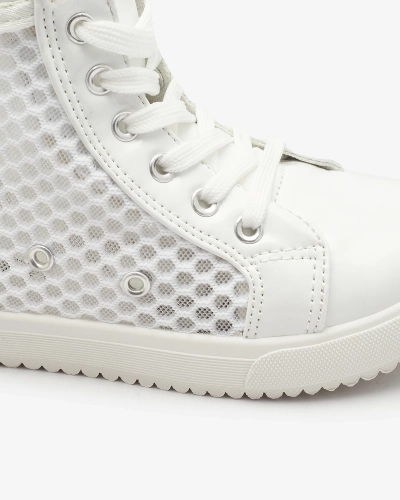 Weiße High-Top-Sneaker für Mädchen Borris- Footwear
