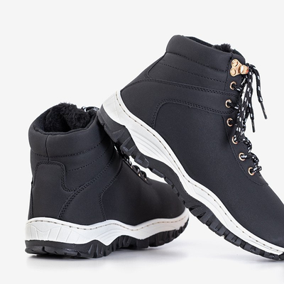 Isolierte Öko-Leder Damen Wanderschuhe in schwarzer Filisa Farbe - Schuhe
